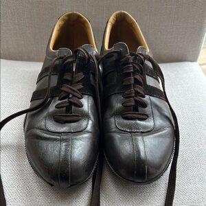 Bally Brown Sneakers Sleek Leather Design